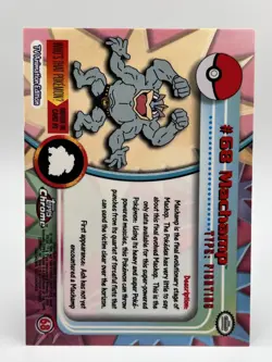 Pokemon Card Topps Chrome Machamp #68 NM-LP+ - Image 5