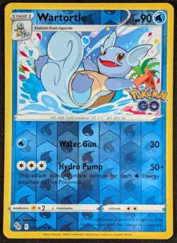 Wartortle 2022 Reverse Holo Pokemon Go Card 016/078 (EX) - Image 1