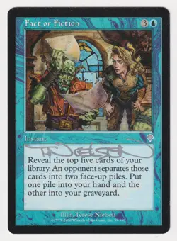 Silver Signed Fact or Fiction MP Invasion Artist Terese Nielsen 2000 MTG Magic! - Image 1