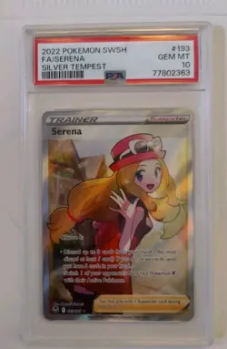 PSA 10 GEM MINT Serena 193/195 Silver Tempest Full Art Ultra Rare 2022 Pokemon - Image 1