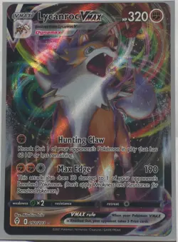 Pokemon TCG - Lycanroc VMAX 92/203 - SWSH07: Evolving Skies - Near Mint - Image 1