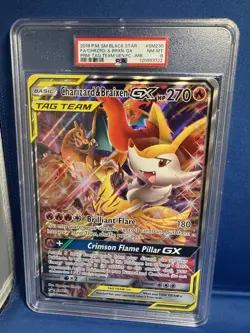 Charizard Braixen Tag Team Generations Jumbo 2019 Pokemon SM230 PSA 8 Black Star - Image 1