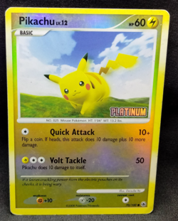 2008 Pikachu 70/100 Reverse Holo Platinum Promo Majestic Dawn Pokemon TCG HP - Image 1
