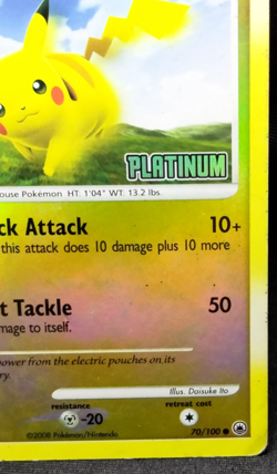 2008 Pikachu 70/100 Reverse Holo Platinum Promo Majestic Dawn Pokemon TCG HP - Image 5