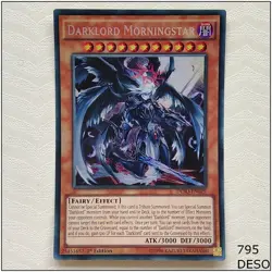 Darklord Morningstar - DESO-EN029 - Secret Rare 1st Edition Yugioh - Image 1
