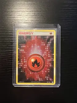 Pokemon TCG Fire Energy 102/106 Holo Card Rare - Image 1