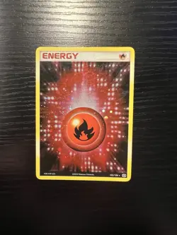 Pokemon TCG Fire Energy 102/106 Holo Card Rare - Image 3