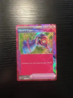 Pokemon TCG Hero's Cape 152/162 Temporal Forces Ace Spec Rare Holo Card - Image 3