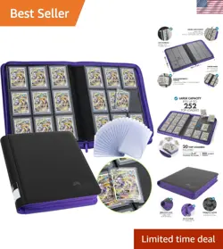 Secure 252-Pocket Trading Card Binder with Custom Spine & Water Resistant Design - Image 1