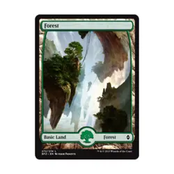 WOTC MTG Battle for Zendikar Forest #272 (Expanded Border) (C) (Foil) EX - Image 1