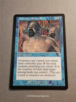 MTG Invasion Collective Restraint #49 Rare Magic The Gathering Free Shipping - Image 1