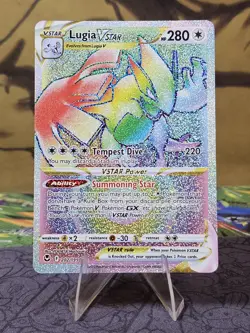 Lugia VSTAR 202/195 Pokemon Silver Tempest English Rainbow Secret Rare NM - Image 1