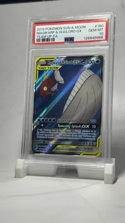 PSA 10 💎 2019 Pokemon S&M Team Up FA: #160 Magikarp & Wailord GX - Image 2