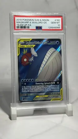 PSA 10 💎 2019 Pokemon S&M Team Up FA: #160 Magikarp & Wailord GX - Image 3