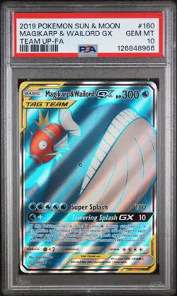 PSA 10 💎 2019 Pokemon S&M Team Up FA: #160 Magikarp & Wailord GX - Image 5