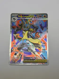 English Mega Lucario ex 160/132 Ultra Rare Full Art Pokemon Mega Evolution M/NM - Image 1