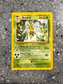 Pokemon TCG Cards Beedrill 17/102 Base Set Rare EXC - Image 1