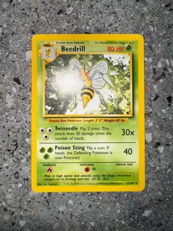 Pokemon TCG Cards Beedrill 17/102 Base Set Rare EXC - Image 3