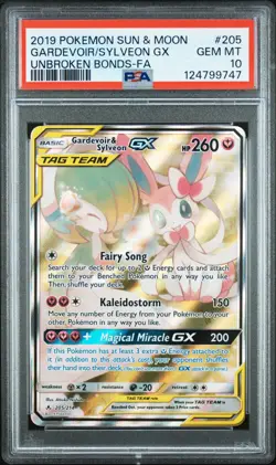 Gardevoir & Sylveon GX 205/214 Alt Art SM Unbroken Bonds Pokemon - PSA 10 - Image 1