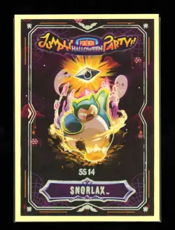 POKEMON JUMPING HALLOWEEN PARTY CARDS * SNORLAX * GLOW IN THE DARK - Image 1