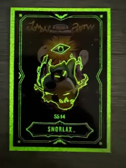 POKEMON JUMPING HALLOWEEN PARTY CARDS * SNORLAX * GLOW IN THE DARK - Image 2