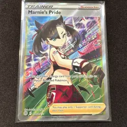 Pokemon Marnie's Pride 171/172 Full Art Supporter Swsh 09 Brilliant Stars Holo - Image 1