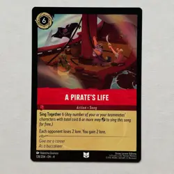 A Pirate's Life 128/204 Disney Lorcana Ursula's Return Regular Uncommon Card NM - Image 1