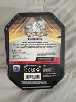Pokemon Triple Whammy SLAKING Tin 3 Booster Packs 3 Foil Cards TCG New & Sealed - Image 3