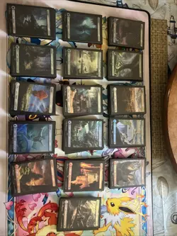 Magic the Gathering Final Fantasy Foil Land Card Lot 16x Land Cards No Duplicate - Image 1