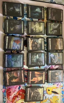 Magic the Gathering Final Fantasy Foil Land Card Lot 16x Land Cards No Duplicate - Image 2