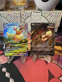 Flareon V/VMAX SWSH180/SWSH 179 Sword & Shield Black Star Promo Cards Holo - Image 1
