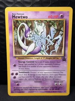 TCG Pokemon English Vintage Card Mewtwo 12/53 Wotc Promo Regular - Image 1
