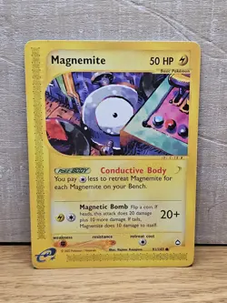 Magnemite 91/147 Aquapolis Non-Holo Vintage Pokemon Card TCG - Image 1