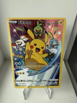 Pikachu SWSH020 SWSH: Sword & Shield Promo Cards Holo Black Star Promo - NM/M - Image 1