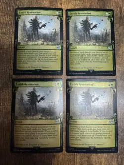 4x Entish Restoration FOIL Showcase Scrolls Lord of the Rings Pack Fresh - Image 1
