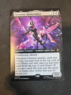 Gwenom, Remorseless X1 EXTENDED ART -NM/M- Marvel's Spider-Man 256 NON FOIL - Image 1
