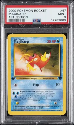 2000 POKEMON ROCKET 1ST ED #47 MAGIKARP PSA 9 - Image 1