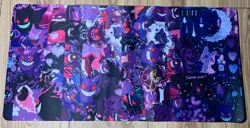 POKEMON TCG - GENGAR LINE / MIMIKYU STICKER BOMB - RUBBER PLAYMAT - 60CM X 30CM - Image 1