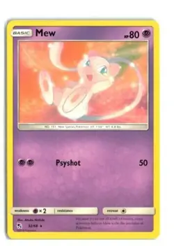 4x PLAYSET Pokemon TCG Mew Hidden Fates 32/68 Regular Rare - Image 1