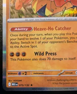 Hariyama 073/132 Holo Rare Mega Evolution Pokemon TCG - Image 4