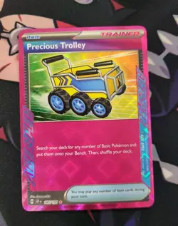 Pokemon TCG Precious Trolley ACE SPEC Rare SV08: Surging Sparks 185/191 NM - Image 1