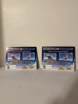 2 Pokemon Scarlet And Violet Serial Codes Shiny Koraidon or Miraidon UNSCRATCHED - Image 1