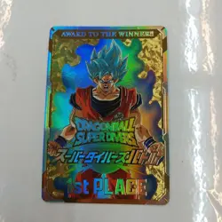 Dragon Ball Super Divers 1st PLACE Holo Winner Card Super Saiyan God - Image 1