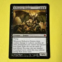 MTG Hellcarver Demon Rise of the Eldrazi 113/248 Regular Mythic - Image 1