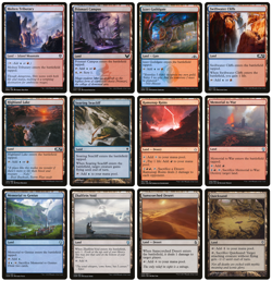 MTG - 12 x Different Blue & Red Izzet Lands for COMMANDER deck building - LP - Image 1