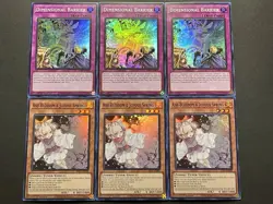 3x Ash Blossom & Joyous Spring + 3x Dimensional Barrier | Super Rares | YuGiOh! - Image 1