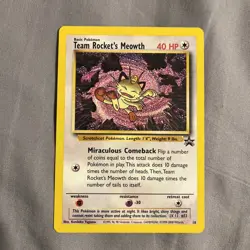 Pokemon Card - Team Rocket's Meowth #18 - Black Star Promo - NM - Image 1