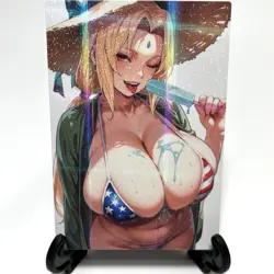 Naruto Tsunade Sexy Bikini Anime Waifu Girl Doujin Lewd Goddess Story Art Card - Image 1