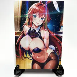 High School DxD Rias Gremory Sexy Anime Waifu Bunny Girl Goddess Story Art Card - Image 1