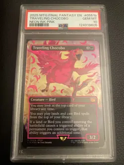 Traveling Chocobo (Borderless) (Neon Ink Pink) Final Fantasy Foil - Image 1